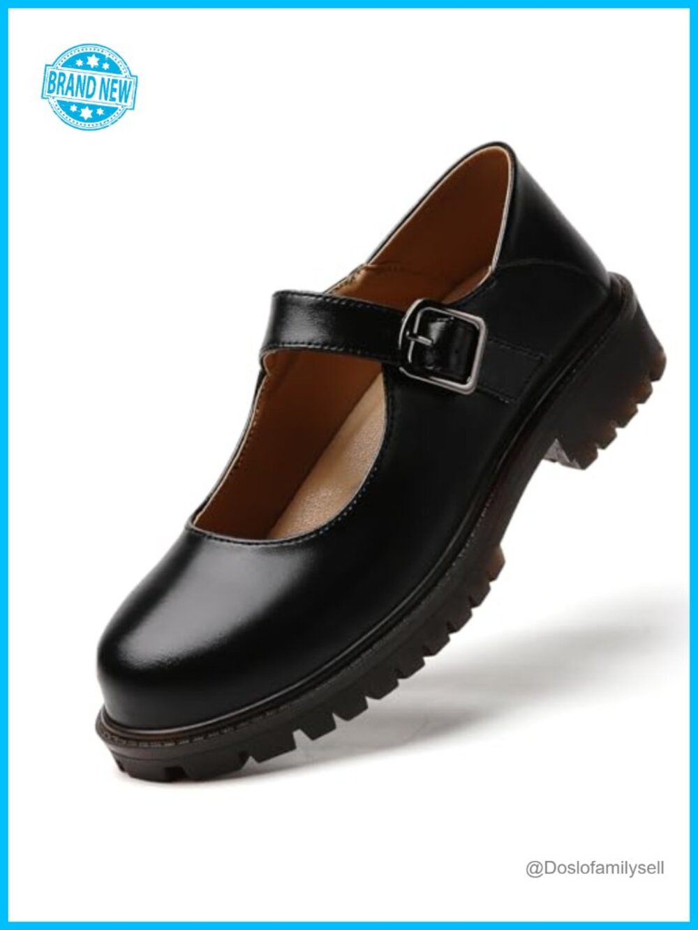 Women's Platform Mary Jane Flats Non Slip Memory Foam Oxford Comfort Work Shoes